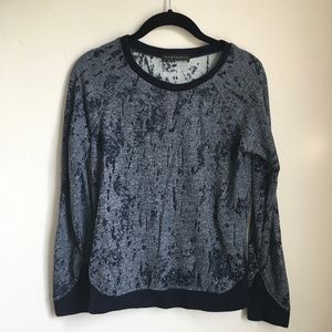 Whetherly Knit Navy Scoop Long Sleeve Top